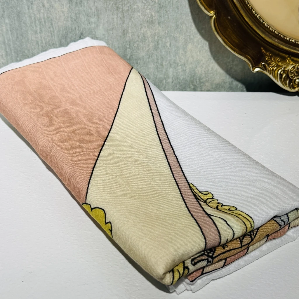Couverture bebe personnalisee – mousseline coton bio