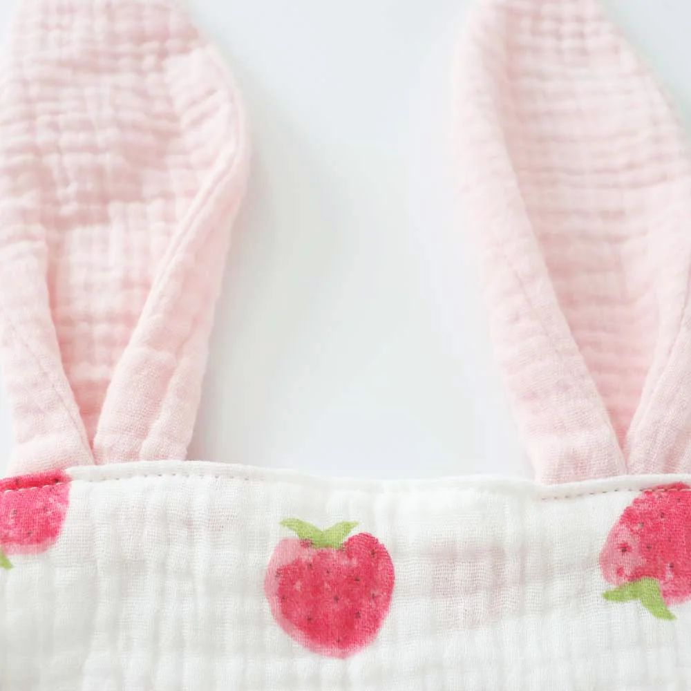 Couverture bebe personnalisee – doudou lapin mousseline