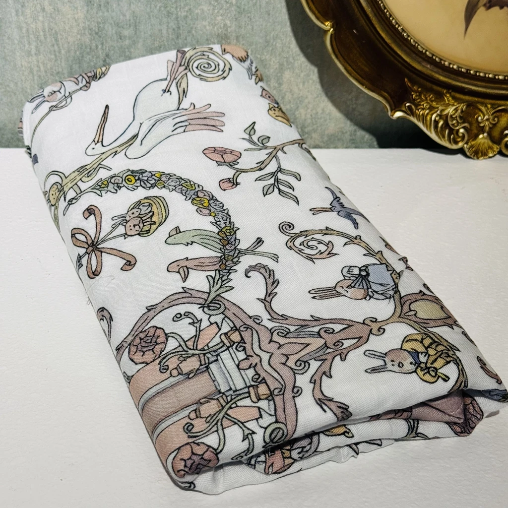 Couverture bebe personnalisee – mousseline coton bio